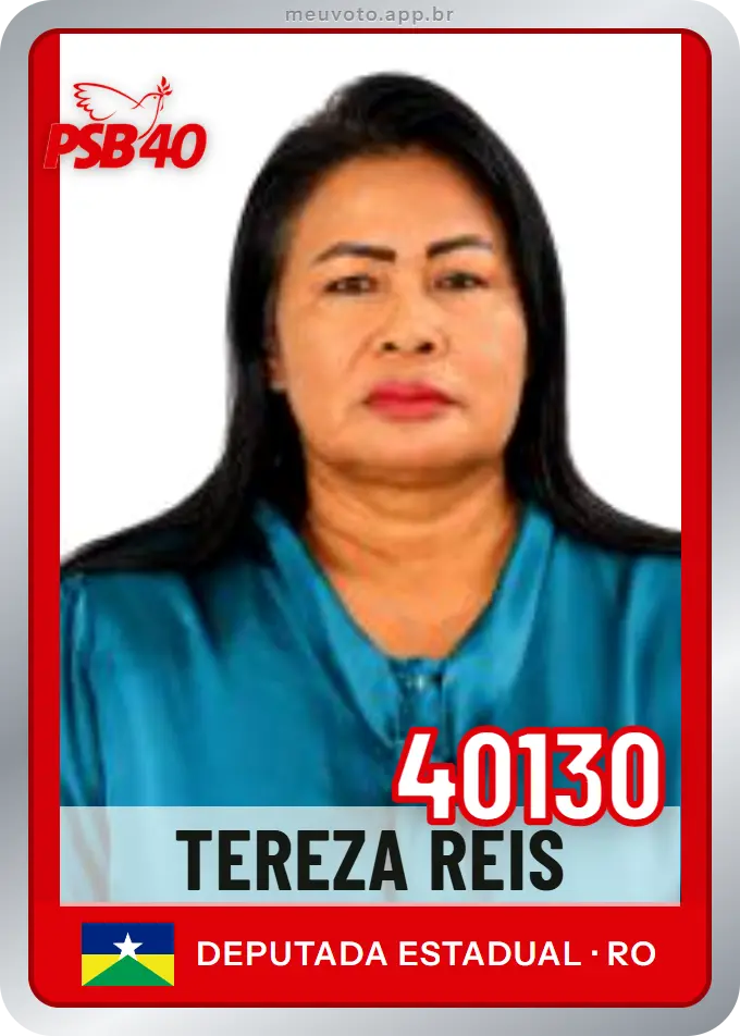 Carta de Tereza Reis, número 40130, PSB