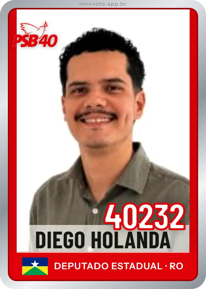 Carta de Diego Holanda, número 40232, PSB
