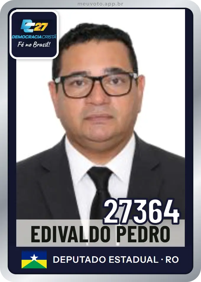 Carta de Edivaldo Pedro, número 27364, DC