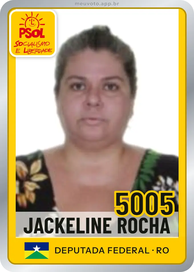 Carta de Jackeline Rocha, número 5005, PSOL