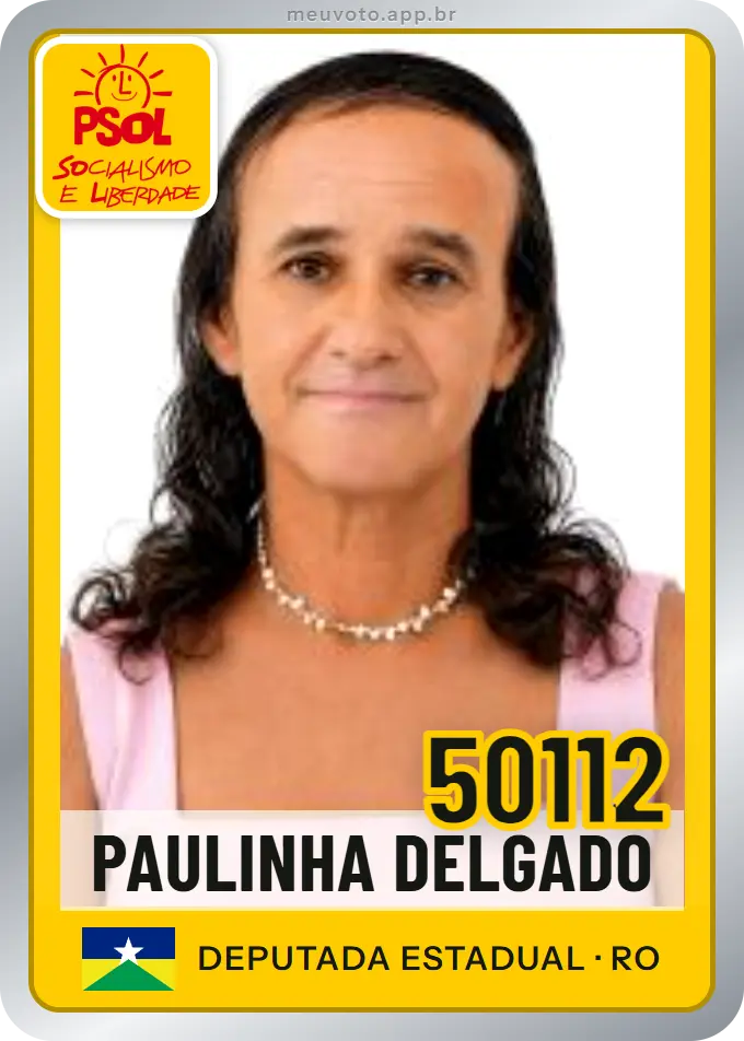 Carta de Paulinha Delgado, número 50112, PSOL