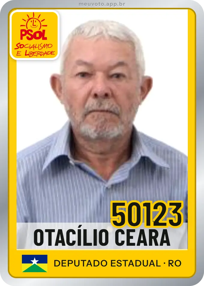 Carta de Otacílio Ceará, número 50123, PSOL