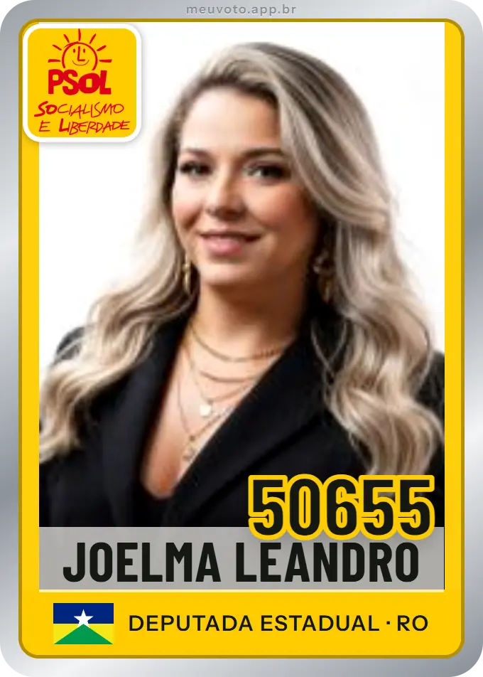 Carta de Joelma Leandro, número 50655, PSOL
