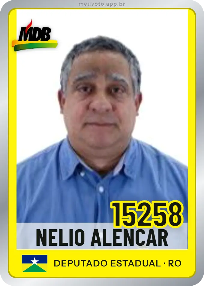 Carta de Nelio Alencar, número 15258, MDB