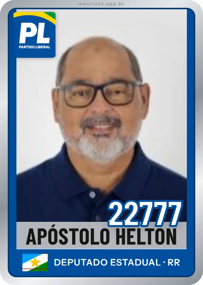 Carta de Apóstolo Helton, número 22777, PL