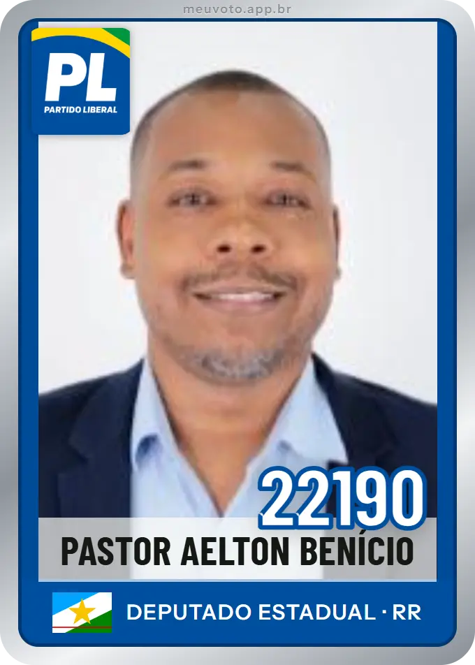 Carta de Pastor Aelton Benício, número 22190, PL