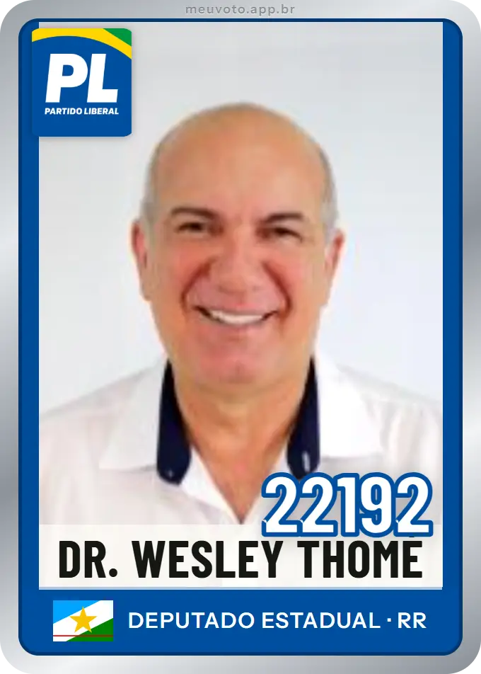Carta de Dr. Wesley Thomé, número 22192, PL