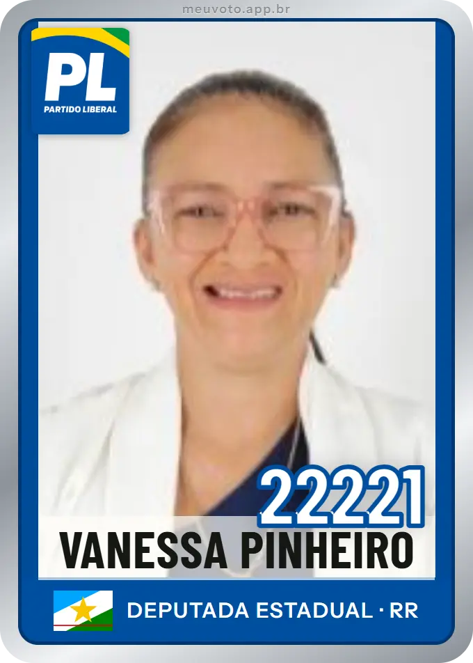 Carta de Vanessa Pinheiro, número 22221, PL