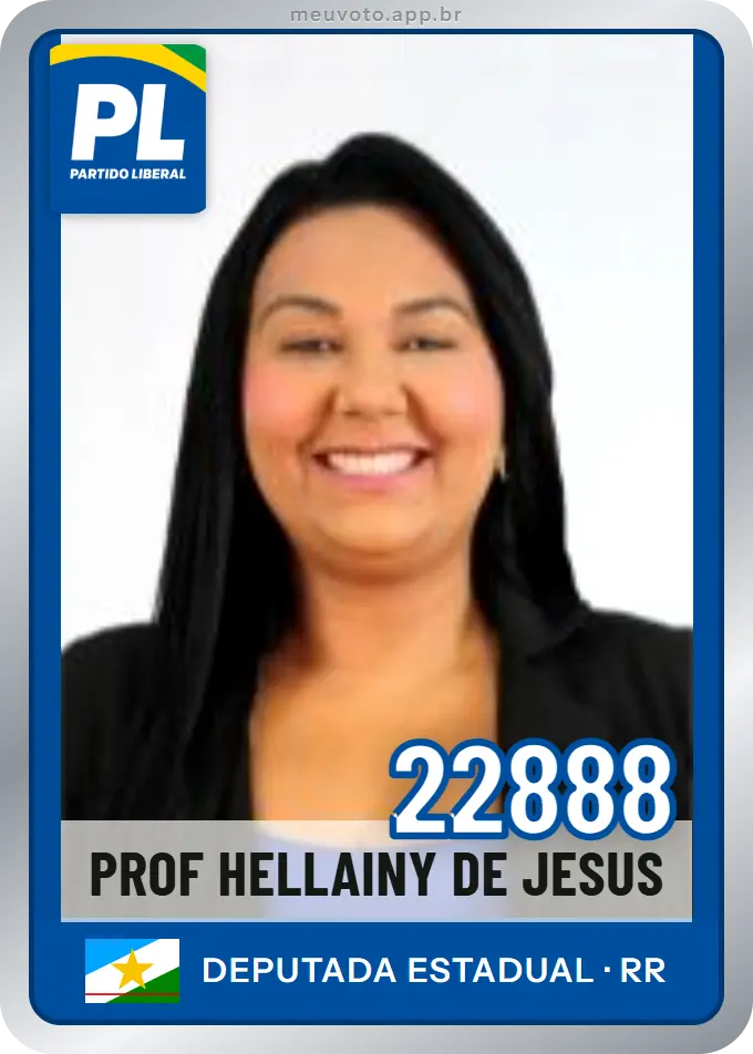 Carta de Prof Hellainy de Jesus, número 22888, PL