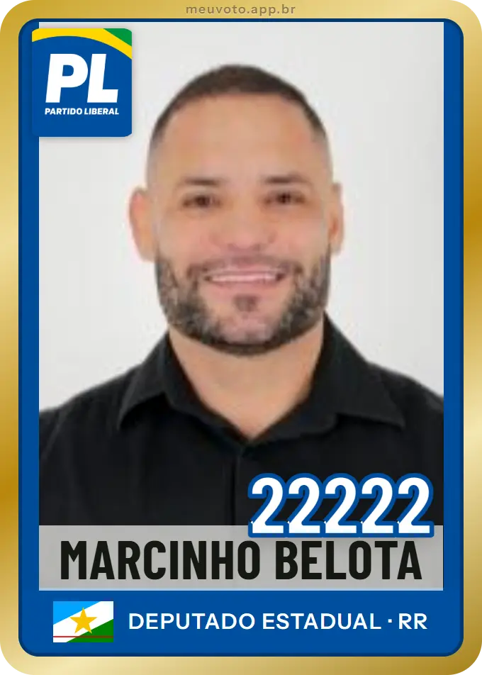 Carta de Marcinho Belota, número 22222, PL