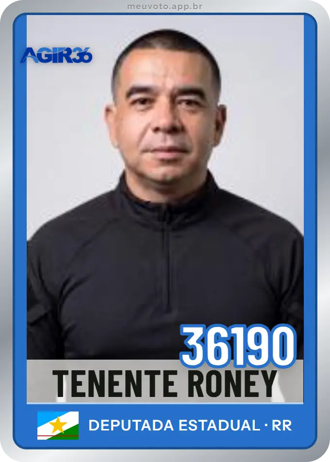 Carta de Tenente Roney, número 36190, Agir