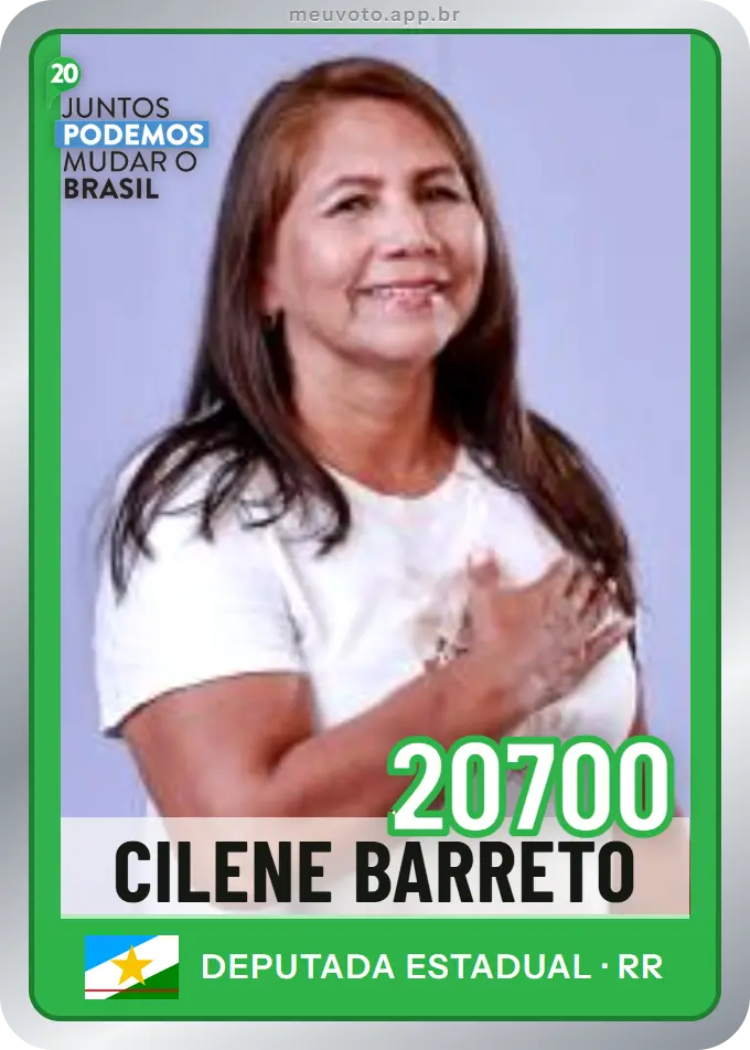 Carta de Cilene Barreto, número 20700, Podemos