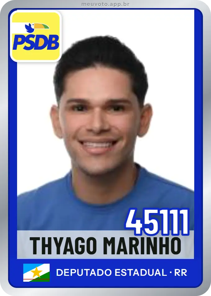 Carta de Thyago Marinho, número 45111, PSDB