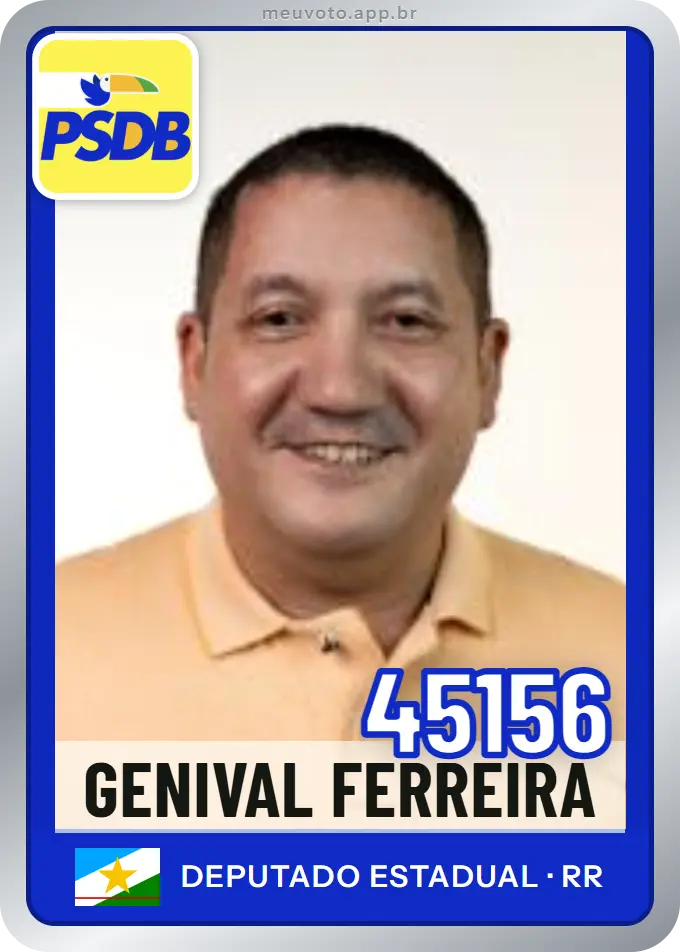Carta de Genival Ferreira, número 45156, PSDB