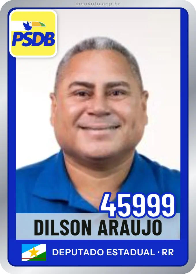 Carta de Dilson Araújo, número 45999, PSDB