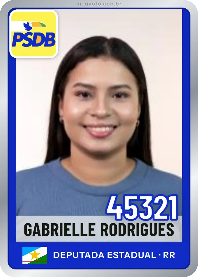 Carta de Gabrielle Rodrigues, número 45321, PSDB
