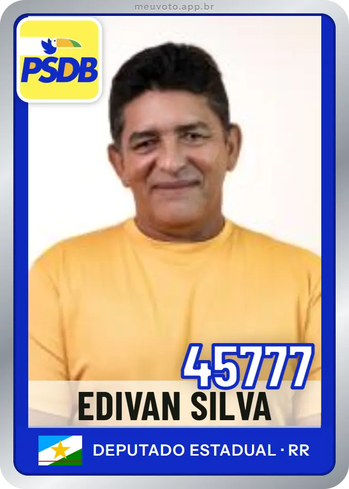 Carta de Edivan Silva, número 45777, PSDB