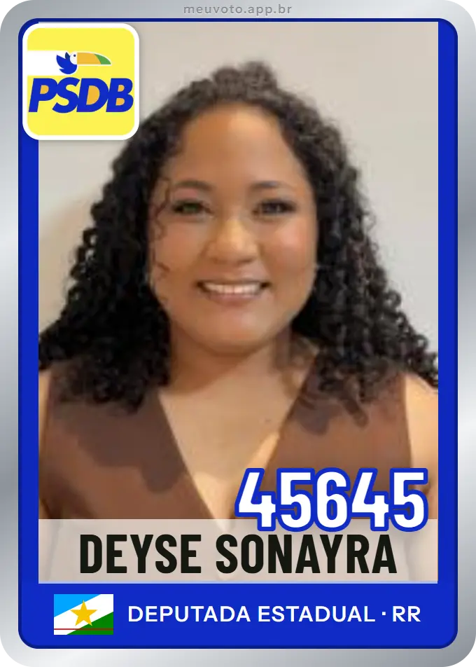 Carta de Deyse Sonayra, número 45645, PSDB