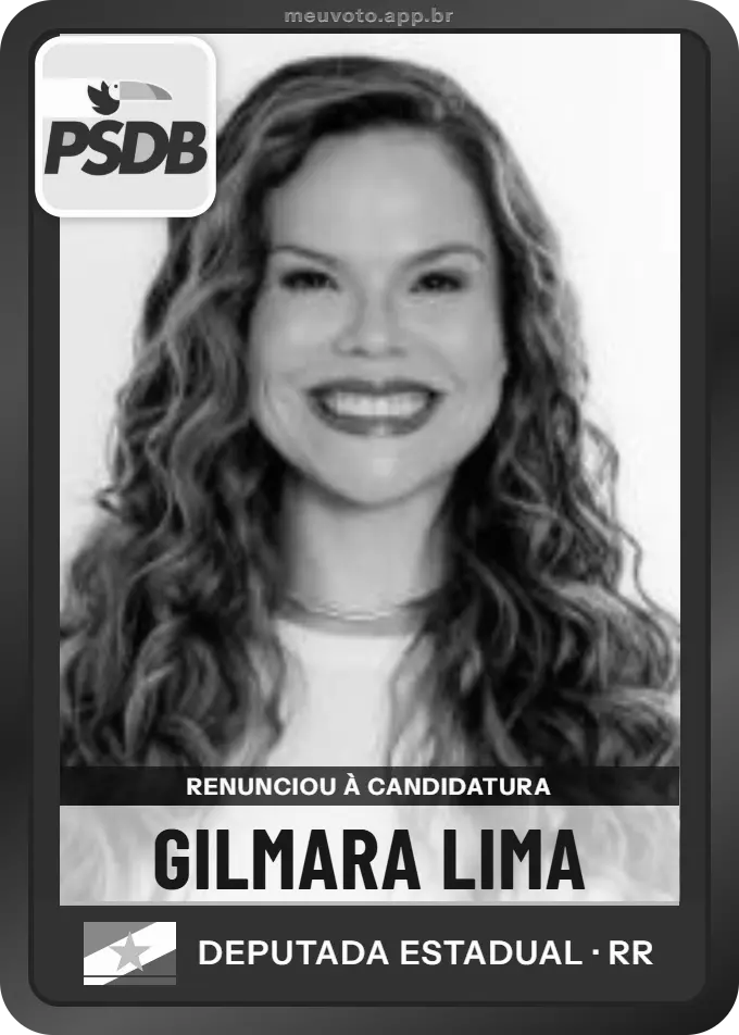 Carta de Gilmara Lima, PSDB. Renunciou à candidatura e não vai à urna.