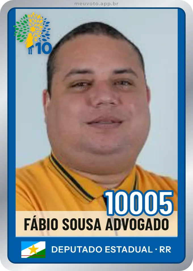 Carta de Fábio Sousa Advogado, número 10005, Republicanos