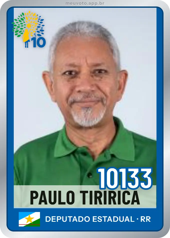 Carta de Paulo Tiririca, número 10133, Republicanos