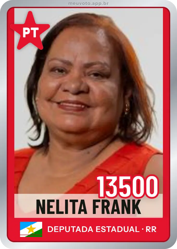 Carta de Nelita Frank, número 13500, PT