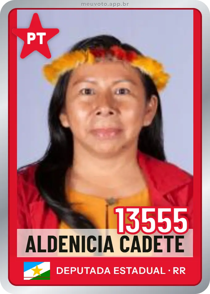 Carta de Aldenicia Cadete, número 13555, PT