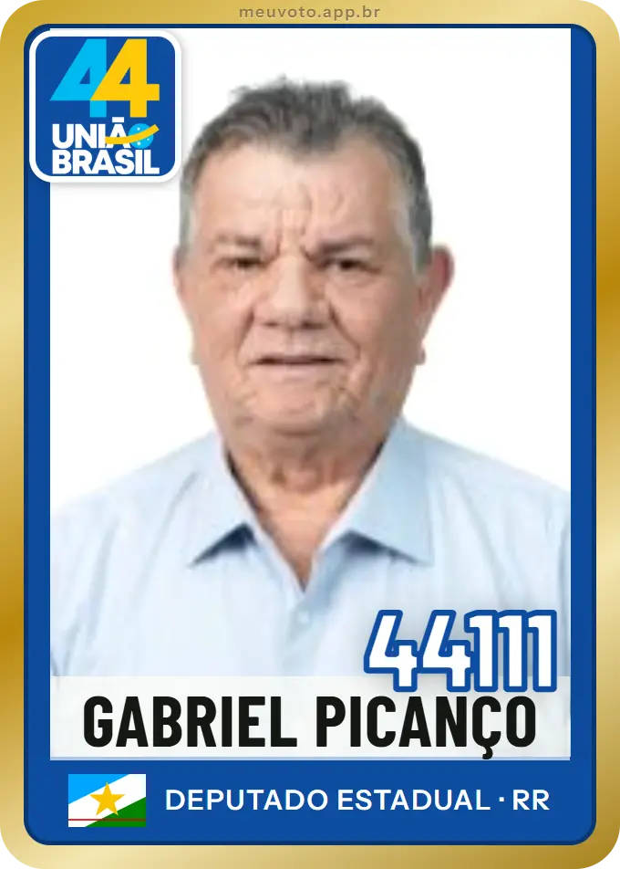 Carta de Gabriel Picanço, número 44111, União