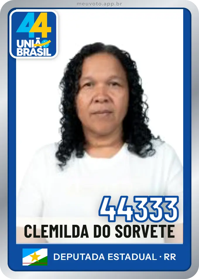 Carta de Clemilda do Sorvete, número 44333, União