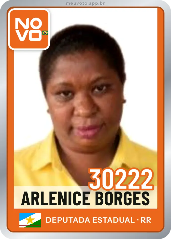 Carta de Arlenice Borges, número 30222, Novo