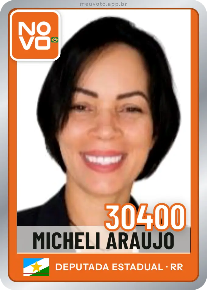 Carta de Micheli Araújo, número 30400, Novo