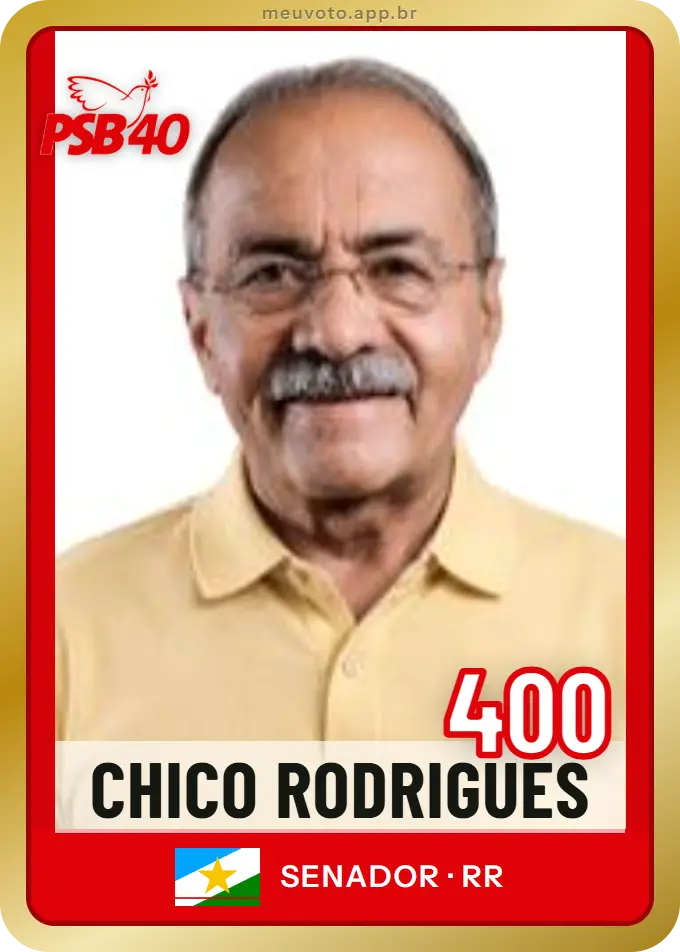 Carta de Chico Rodrigues, número 400, PSB