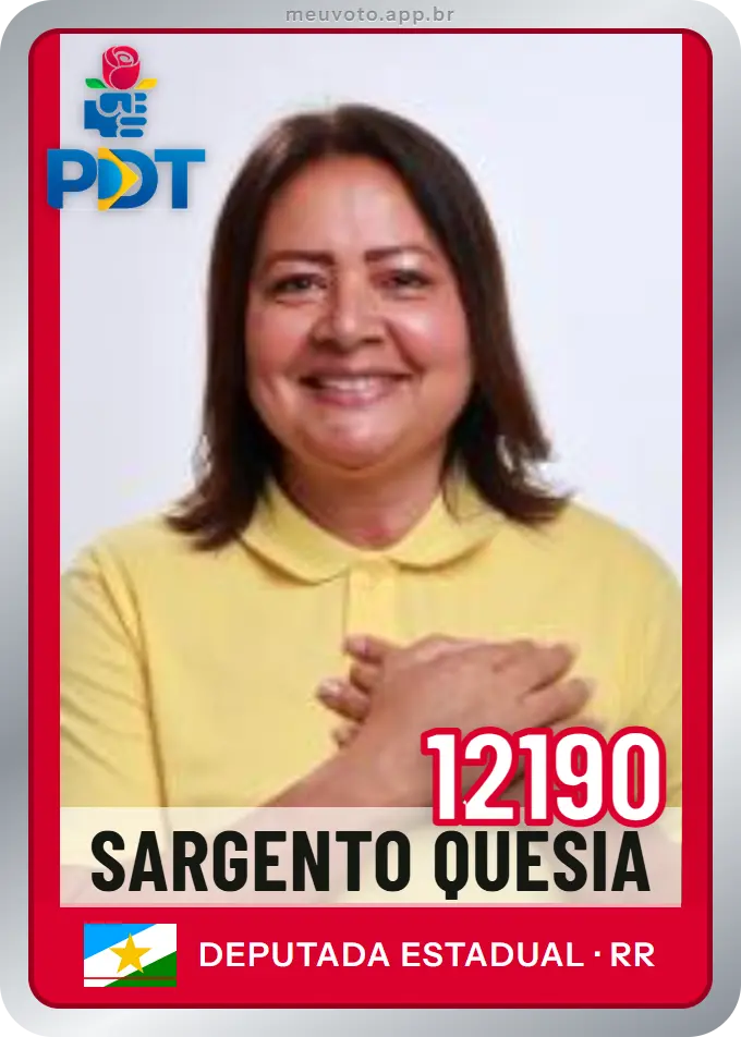 Carta de Sargento Quésia, número 12190, PDT