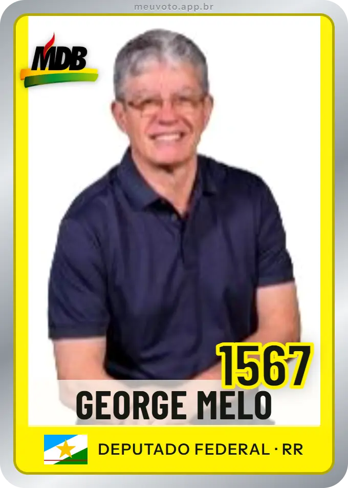 Carta de George Melo, número 1567, MDB
