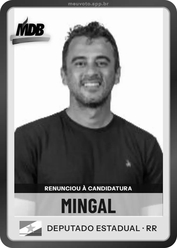 Carta de Mingal, MDB. Renunciou à candidatura e não vai à urna.
