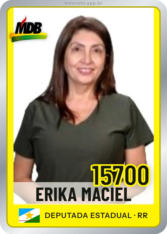 Carta de Erika  Maciel, número 15700, MDB