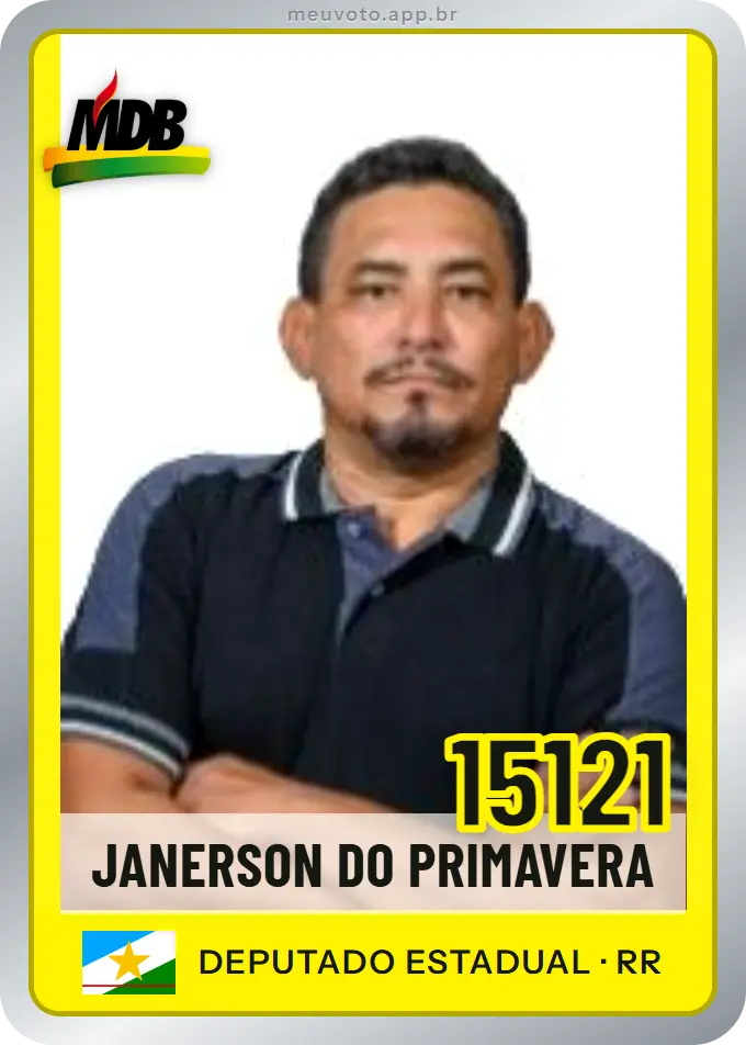Carta de Janerson do Primavera, número 15121, MDB
