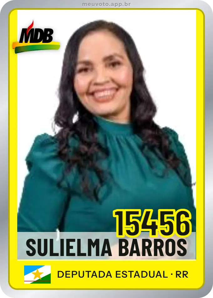 Carta de Sulielma Barros, número 15456, MDB