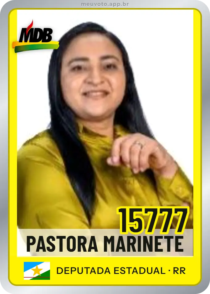Carta de Pastora Marinete, número 15777, MDB