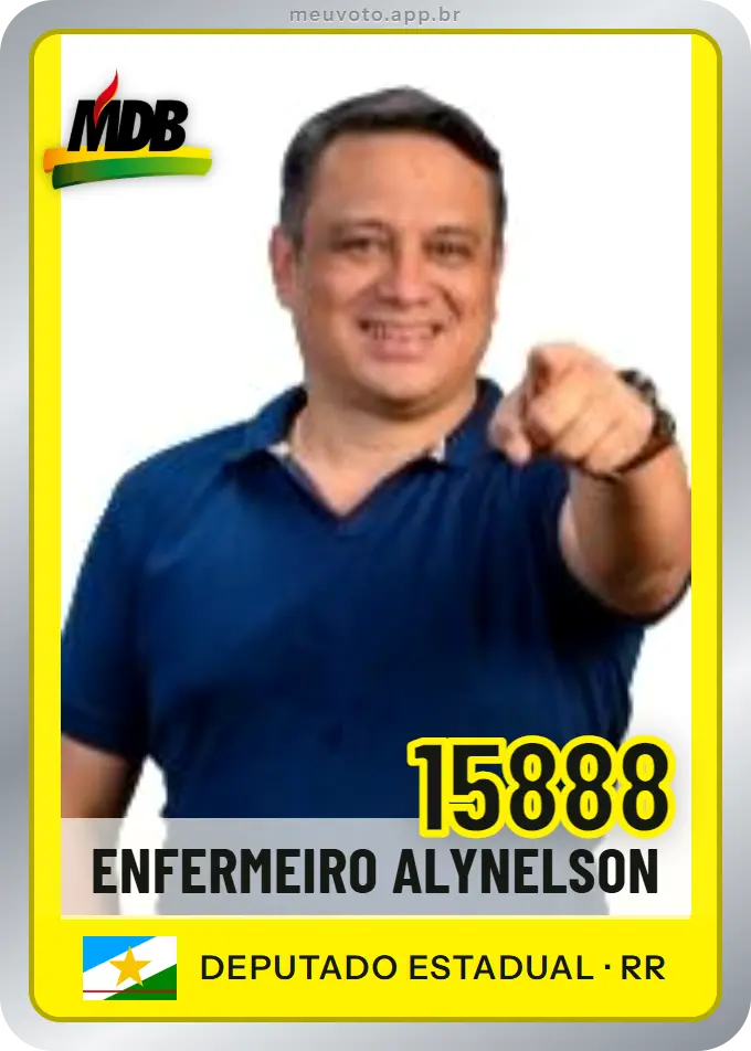 Carta de Enfermeiro Alynelson, número 15888, MDB