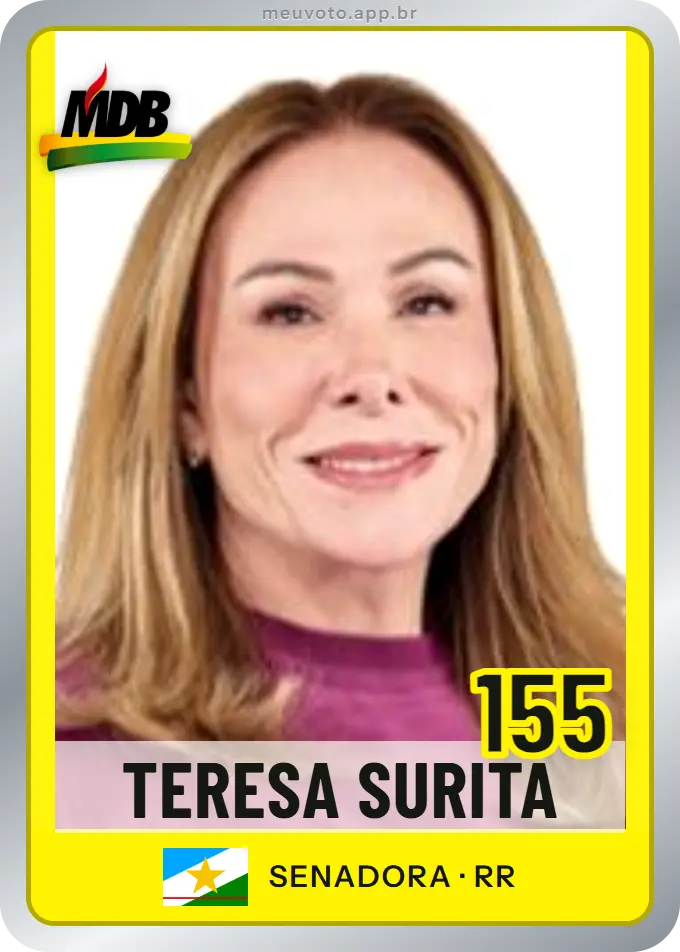 Carta de Teresa Surita, número 155, MDB