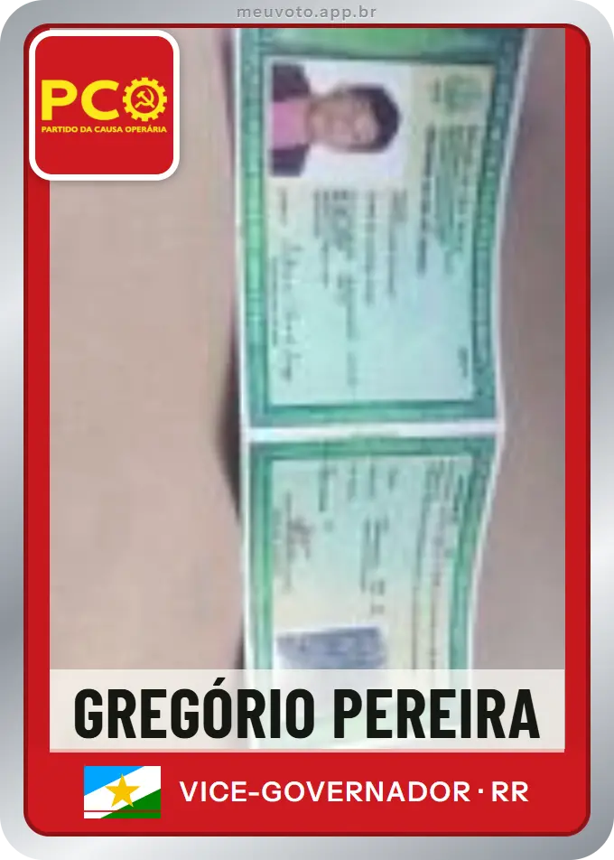 Carta de Gregório Pereira, PCO