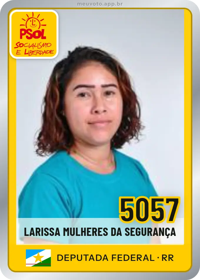 Carta de Larissa Mulheres da Segurança, número 5057, PSOL