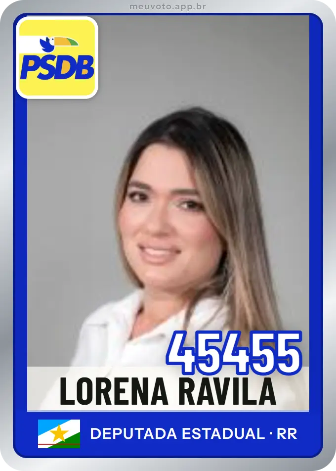 Carta de Lorena Rávila, número 45455, PSDB