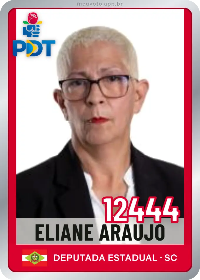 Carta de Eliane Araújo, número 12444, PDT
