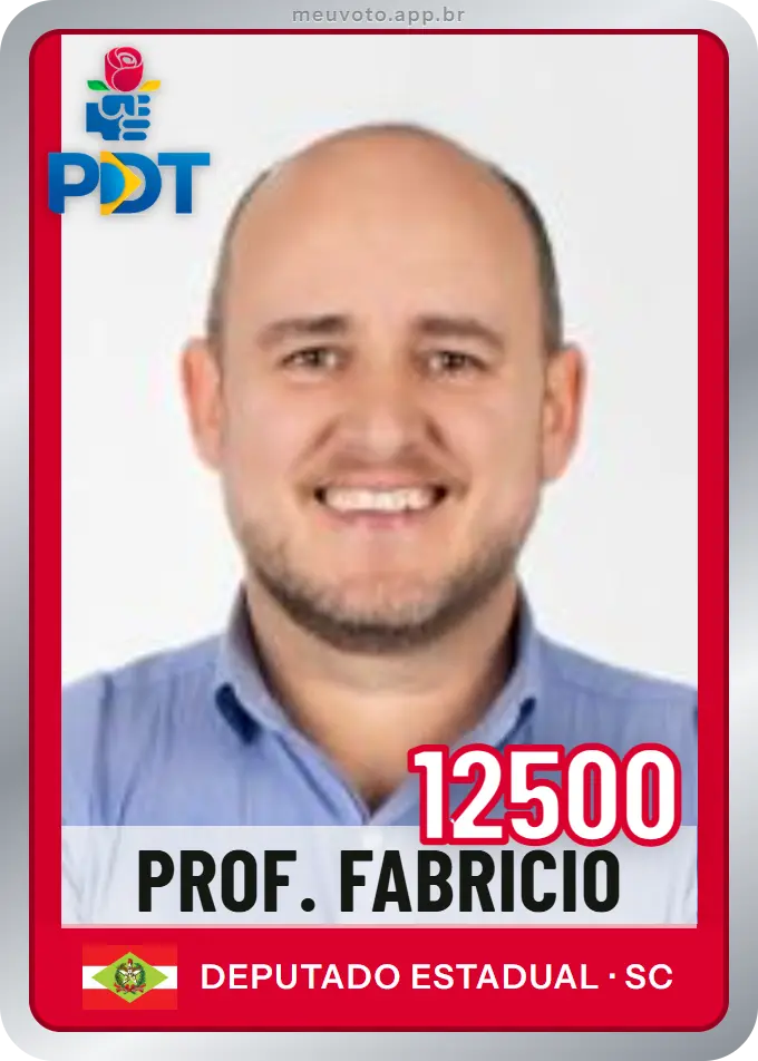 Carta de Prof. Fabricio, número 12500, PDT