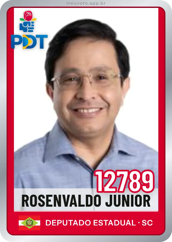 Carta de Rosenvaldo Junior, número 12789, PDT