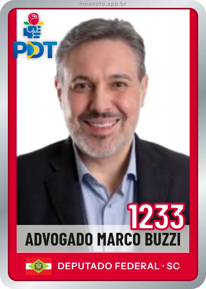 Carta de Advogado Marco Buzzi, número 1233, PDT