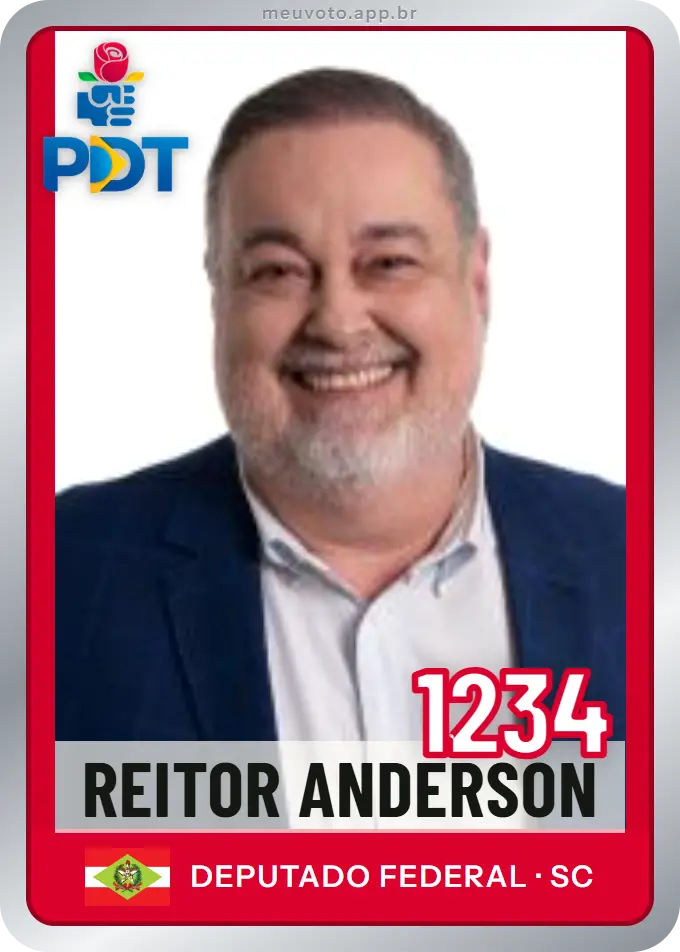 Carta de Reitor Anderson, número 1234, PDT