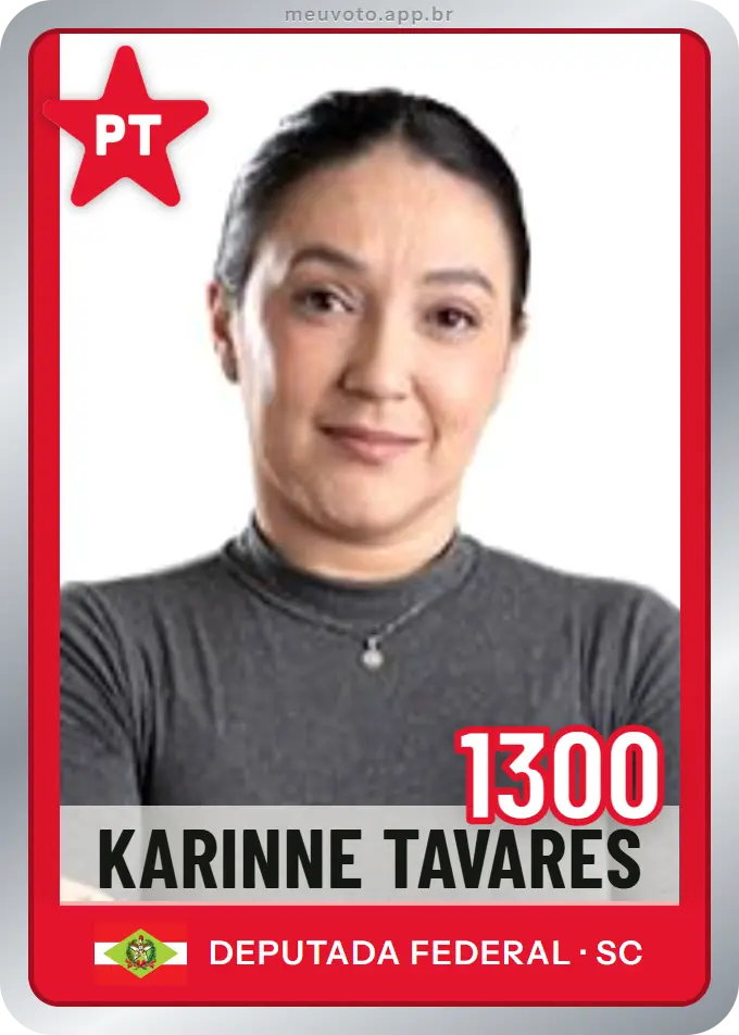 Carta de Karinne Tavares, número 1300, PT